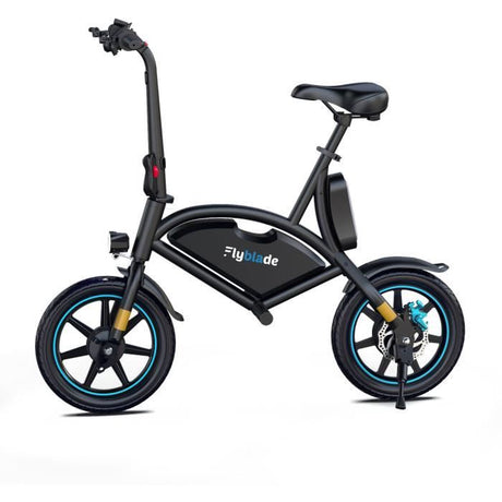 Draisienne électrique - FLYBLADE - 350 W - Max 25 km/h - 14 - Bluetooth - Pliable - Support de téléphone - Noir
