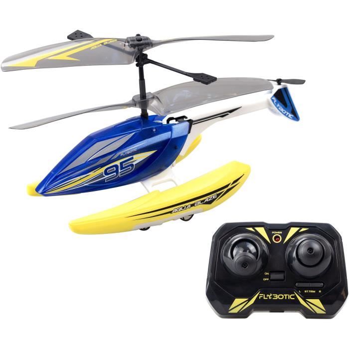 Remote Control Helicopter - FLYBOTIC - Helico Aqua Blaze - 19 -5 cm - yellow and black - from 8 years old