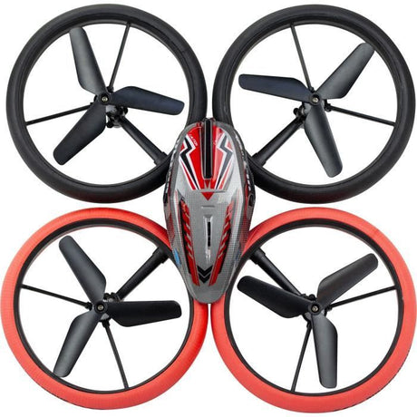 Drone Télécommandé - FLYBOTIC - Bumper Drone Lit - 17 cm - rouge et noir - des 8 ans