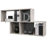 FMD Etagere Murale avec 4 Compartiments Chene Sable Tablette Rangement Salon 428767