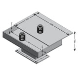 Table Basse - Bout de canapé -  mélamine Gris Béton et Blanc L100 x H46,1 x P65 cm