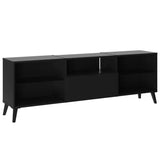Meubles TV/Hifi Lowboard - Décor noir - L153,5 x H52 x P31,5 cm - Fabriqué en Allemagne