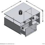Table basse - Décor Blanc et Chene Artisan - L82 x H69,1 x P10,3 cm - Fabriqué en Allemagne