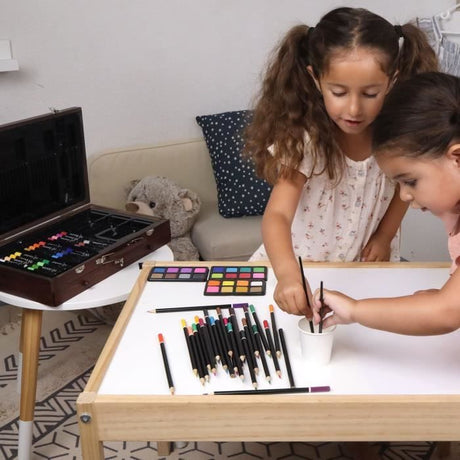 Mallette XXL De 140 Pieces - MAIN D'ARTISTE- Boite a Dessin - Activités Manuelles - Kit Complet - Art Plastiques