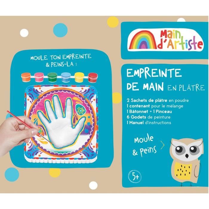 Kit de création empreinte de la main - Loisir Créatif - MAIN D'ARTISTE - Des 5 ans