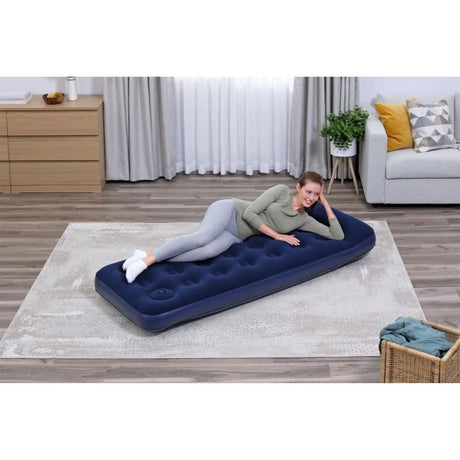 Matelas gonflable camping - BESTWAY - 1 place -185x76x22 cm avec pompe a pied intégrée