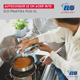 Autocuiseur vapeur - FACKELMANN - Elo Praktika Plus XL - Acier inoxydable 18/10 - 22 cm - 3 a 6 litres