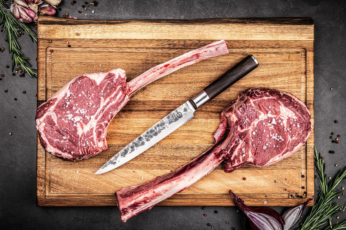 Couteau a viande - FORGED - SEBRA - Acier japonais 440C - Manche en bois Dalbergia - L 20,5 cm