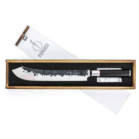 Couteau de boucher - FORGED - SEBRA - Acier japonais 440C - Manche en bois Dalbergia - L 25,5 cm