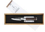 Couteau a légumes - FORGED - SEBRA - Acier japonais 440C - Manche en bois Dalbergia - L 8,5 cm