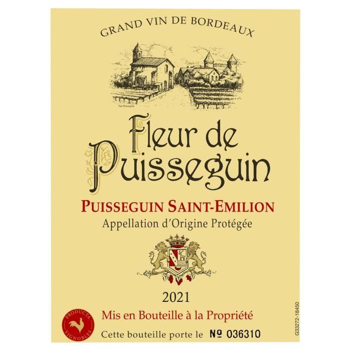 Fleur de Puisseguin 2021 Puisseguin Saint-Emilion - Bordeaux - 75 cl