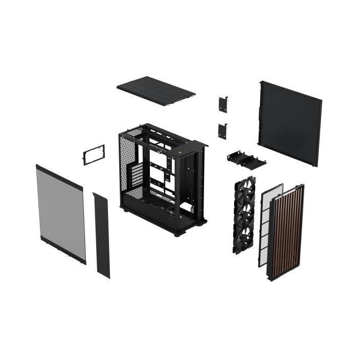 Boîtier PC - FRACTAL DESIGN - North XL RC Charcoal Black TG - Noir - ATX - USB 3.1 Gen 2 Type-C - 2xUSB 3.0