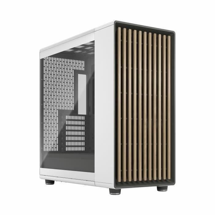 Boîtier PC - FRACTAL DESIGN - North XL Chalk White TG Clear - FD-C-NOR1X-04 - E-ATX - Design élégant en bois et en alliage