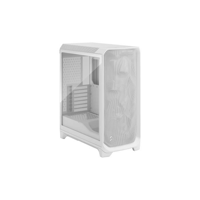 Boîtier PC - FRACTAL DESIGN - Meshify 3 TG - E-ATX (277 mm) - 3 ventilateurs - USB Type C de 20 Gbps - Blanc