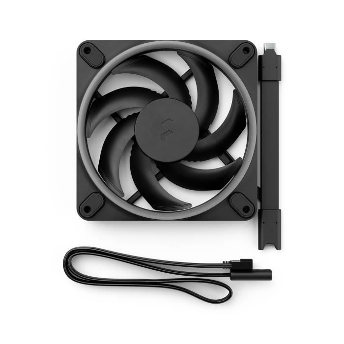 Ventilateur PC - FRACTAL DESIGN - Momentum 12 RGB - FDB - Anneau lumineux ARGB Gen 2 - Contrôle PWM - Noir