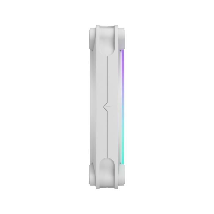 Ventilateur PC - FRACTAL DESIGN - Momentum 12 RGB - FDB - Anneau lumineux ARGB Gen 2 - Contrôle PWM -  Blanc