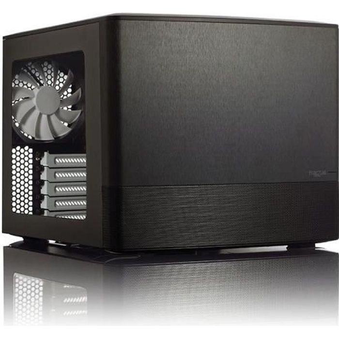 FRACTAL DESIGN BOITIER PC Node 804 - Noir - Format Micro ATX (FD-CA-NODE-804-BL-W)