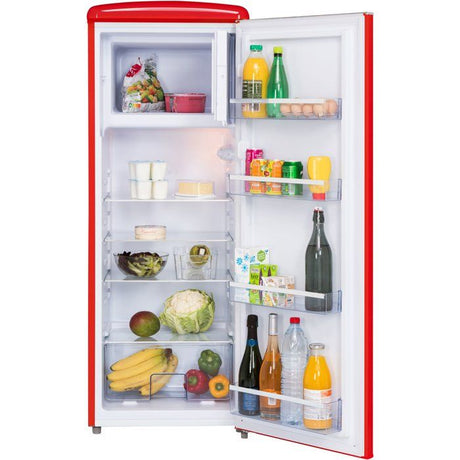 Réfrigérateur armoire - FRIGELUX - RF218RRA++ - 2 portes - 218 L - 55 x 57,5 x 146 cm - Rouge
