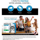 Frontline Spot On chat - Anti-puces anti-tiques pour chat - 3 pipettes