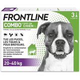 Frontline Combo chien - Anti-puces anti-tiques pour chien L - 20-40kg - 3 pipettes