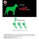 Frontline Combo chien - Anti-puces anti-tiques pour chien XL - 40-60kg - 3 pipettes