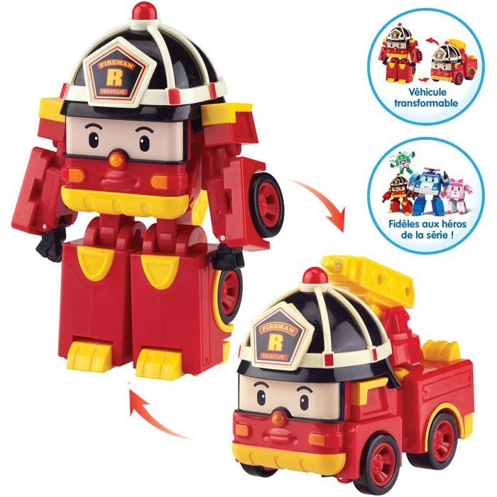 Robot transformable 2-en-1 - ROBOCAR POLI - Roy - 10 cm - Des 3 ans