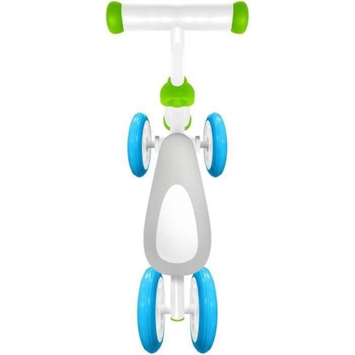 Draisienne Baby Walker Skids Control - Cadre acier ergonomique - 4 roues PVC - Confortable et sÈcurisÈ - Vert