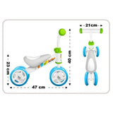 Draisienne Baby Walker Skids Control - Cadre acier ergonomique - 4 roues PVC - Confortable et sÈcurisÈ - Vert