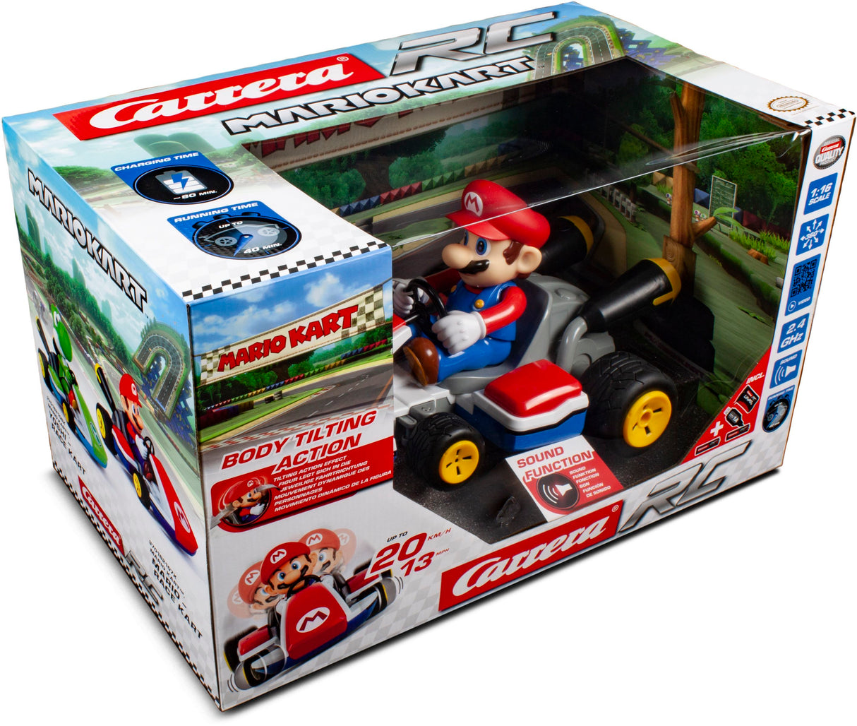Voiture télécommandée - Mario - Race Kart Sonore - CARRERA - Mario Kart -  2,4 GHz - Echelle 1:16 - Des 6 ans