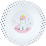 Lot Vaisselle Licorne pour Enfant - FUN HOUSE - 006319 - 2 Assiettes, 2 Sets de Couverts et 1 Peluche Douce