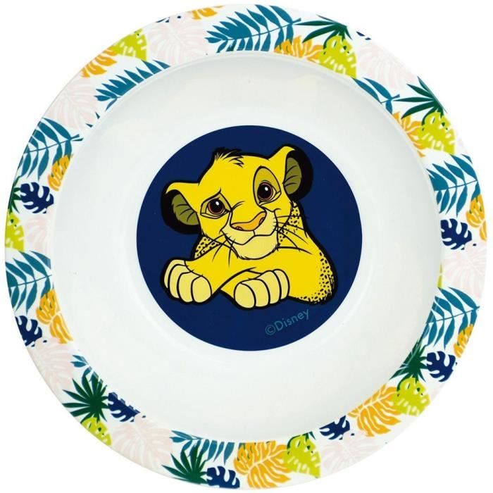 Lot Vaisselle Disney Le Roi Lion - FUN HOUSE - 006360 - Verre, Assiette Creuse, Assiette Plate, Mug, Gourde, Boîte Goûter Couverts
