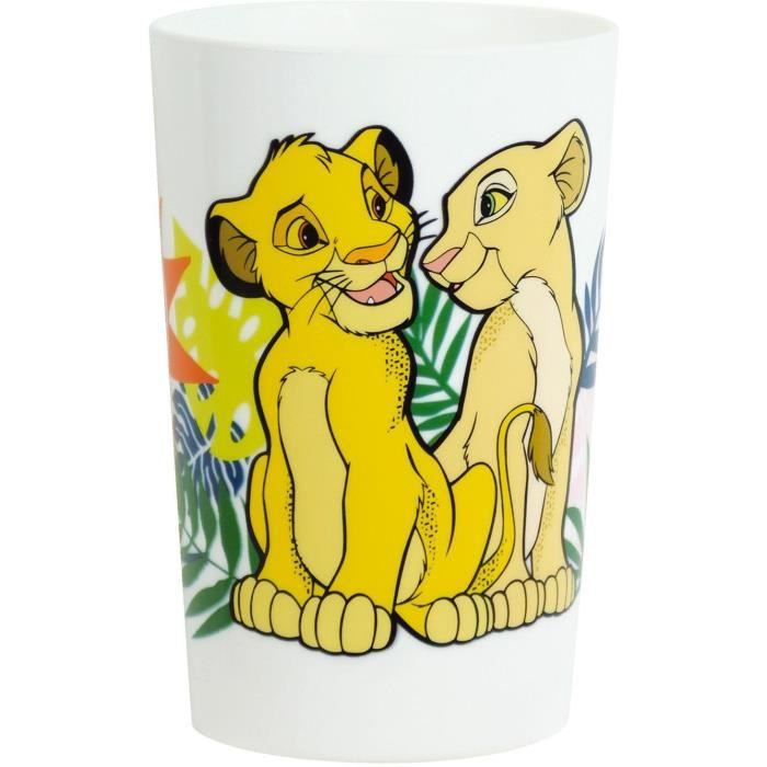 Lot Vaisselle Disney Le Roi Lion - FUN HOUSE - 006360 - Verre, Assiette Creuse, Assiette Plate, Mug, Gourde, Boîte Goûter Couverts