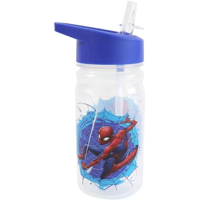 Lot vaisselle - FUN HOUSE - SPIDERMAN - Verre, assiette Ø22 cm et Ø16 cm, couverts, gourde et boite goûter