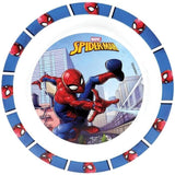 Lot vaisselle - FUN HOUSE - SPIDERMAN - Verre, assiette Ø22 cm et Ø16 cm, couverts, gourde et boite goûter