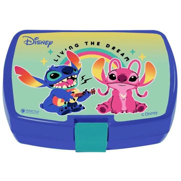 Lot vaisselle - FUN HOUSE - LILO ET STITCH Verre, assiette Ř22 cm et Ř16 cm, couverts, gourde et boite goűter