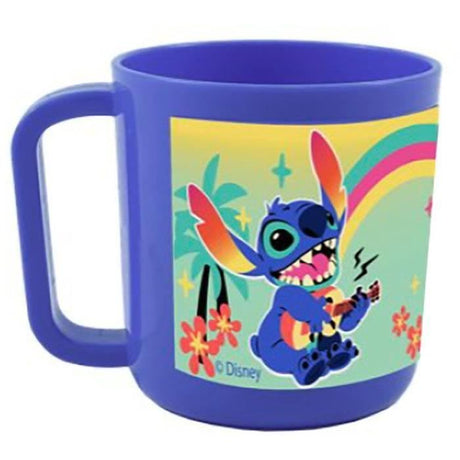 Lot vaisselle - FUN HOUSE - LILO ET STITCH Verre, assiette Ř22 cm et Ř16 cm, couverts, gourde et boite goűter