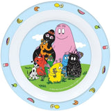 Lot vaisselle - FUN HOUSE - BARBAPAPA  - Verre, assiette Ø22 cm et Ø16 cm, couverts, gourde et boite goûter