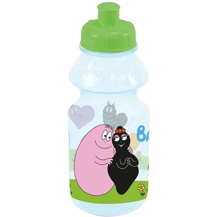 Lot vaisselle - FUN HOUSE - BARBAPAPA  - Verre, assiette Ø22 cm et Ø16 cm, couverts, gourde et boite goûter