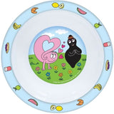 Lot vaisselle - FUN HOUSE - BARBAPAPA  - Verre, assiette Ø22 cm et Ø16 cm, couverts, gourde et boite goûter