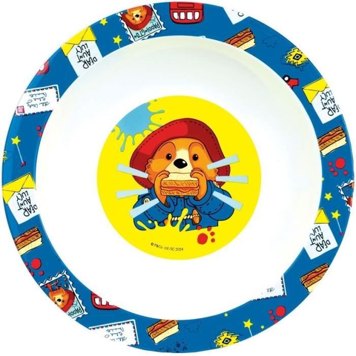 Lot vaisselle réutilisable - FUN HOUSE - PADDINGTON - Assiette, Assiette creuse, Verre, Gourde et boite a goűter