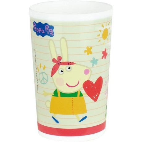 Lot vaisselle - FUN HOUSE - PEPPA PIG - 2 assiettes creuses Ř 22 cm, 2 verres 220 ml, gourde 350 ml, boîte a goűter et peluche 17 cm