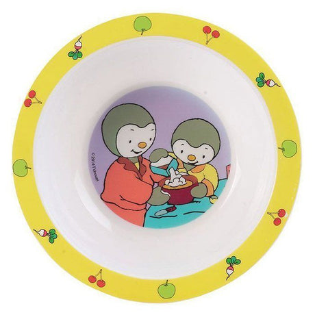 Lot vaisselle - FUN HOUSE - T'CHOUPI - 2 assiettes creuses Ř 16 cm, boîte a goűter, gourde paille et peluche 18 cm
