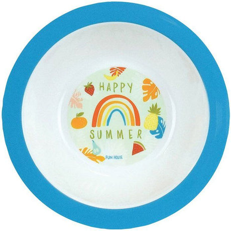 Lot vaisselle - FUN HOUSE - LES AMIS FRUITS - Verre, Assiette creuse Ř16 cm, Assiette plate Ř22 cm, Couverts, Peluche 27 cm