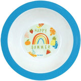 Lot vaisselle - FUN HOUSE - LES AMIS FRUITS - Verre, Assiette creuse Ø16 cm, Assiette plate Ø22 cm, Couverts, Peluche 27 cm
