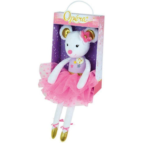 Lot vaisselle - FUN HOUSE - DANSEUSE BALLERINE - Assiette creuse Ř16 cm, plate Ř22 cm, verre 220 ml et peluche musicale 40 cm