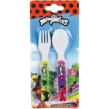Lot vaisselle - FUN HOUSE - MIRACULOUS LADYBUG - Verre, Assiette creuse Ř16 cm, Asiette Ř22 cm, Couverts, Gourde, Mug, Boîte goűter