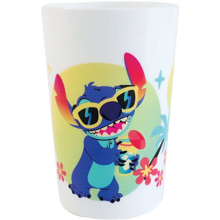 Lot vaisselle - FUN HOUSE - DISNEY LILO ET STITCH - 2 Verres, 2 Assiettes plates Ř22 cm, Assiette creuse Ř16cm, Couverts, Gourde