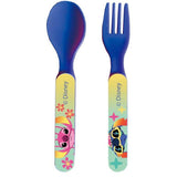 Lot vaisselle - FUN HOUSE - DISNEY LILO ET STITCH - 2 Verres, 2 Assiettes plates Ř22 cm, Assiette creuse Ř16cm, Couverts, Gourde