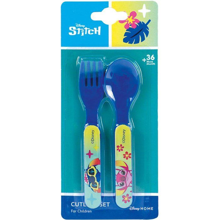 Lot vaisselle - FUN HOUSE - DISNEY LILO ET STITCH - 2 Verres, 2 Assiettes plates Ř22 cm, Assiette creuse Ř16cm, Couverts, Gourde