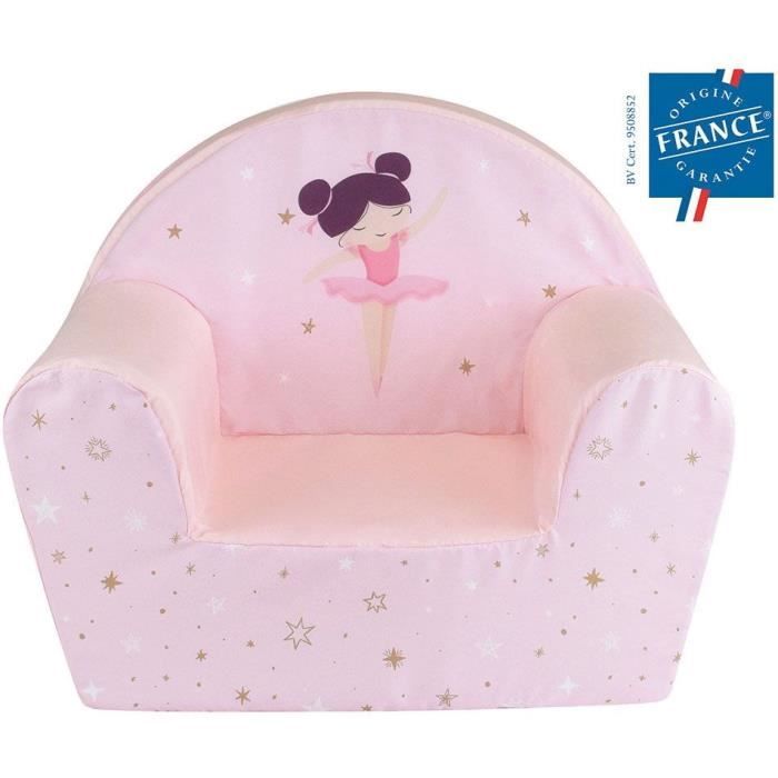 Dancer Ballerina club chair for children - FUN HOUSE - W.52 x D.33 x H.42 cm - Pink